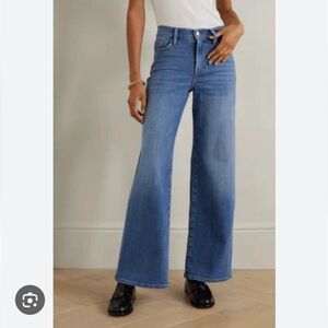 Frame denim le palazzo wide leg jeans in disarm
